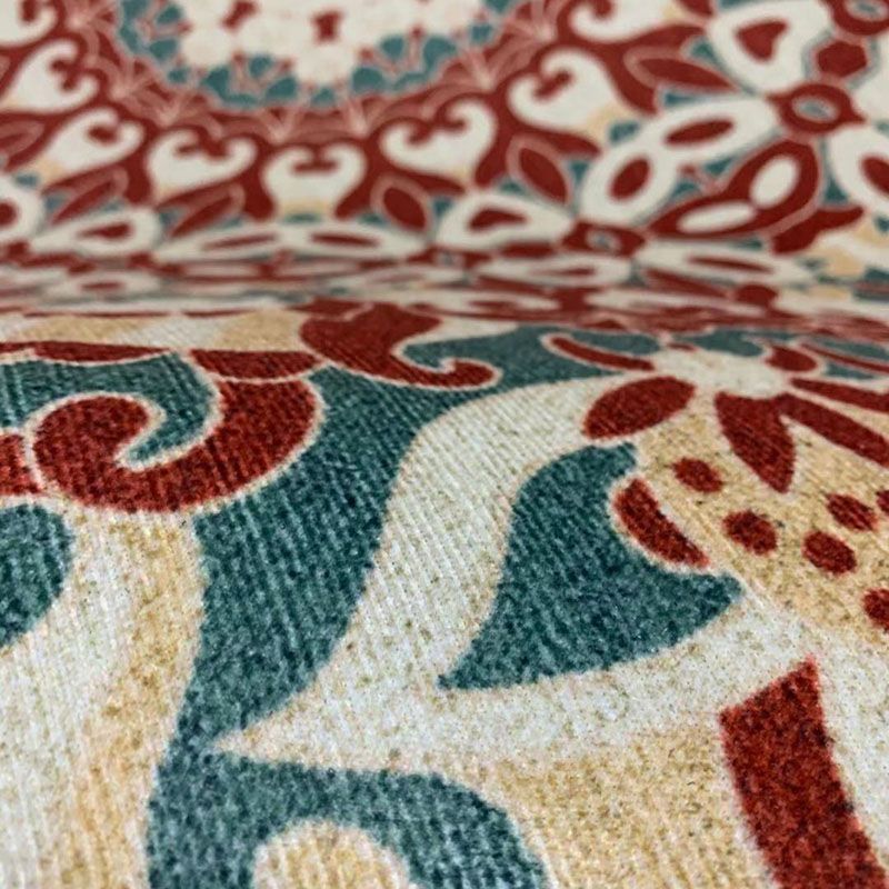 Fancy Morocco Rug Americana Print Polyester Area Carpet Easy Care Washable Rug for Living Room