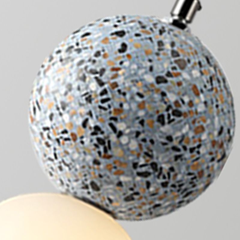 1-Light Spherical Hanging Pendant Modern Style Glass Hanging Lighting for Living Room