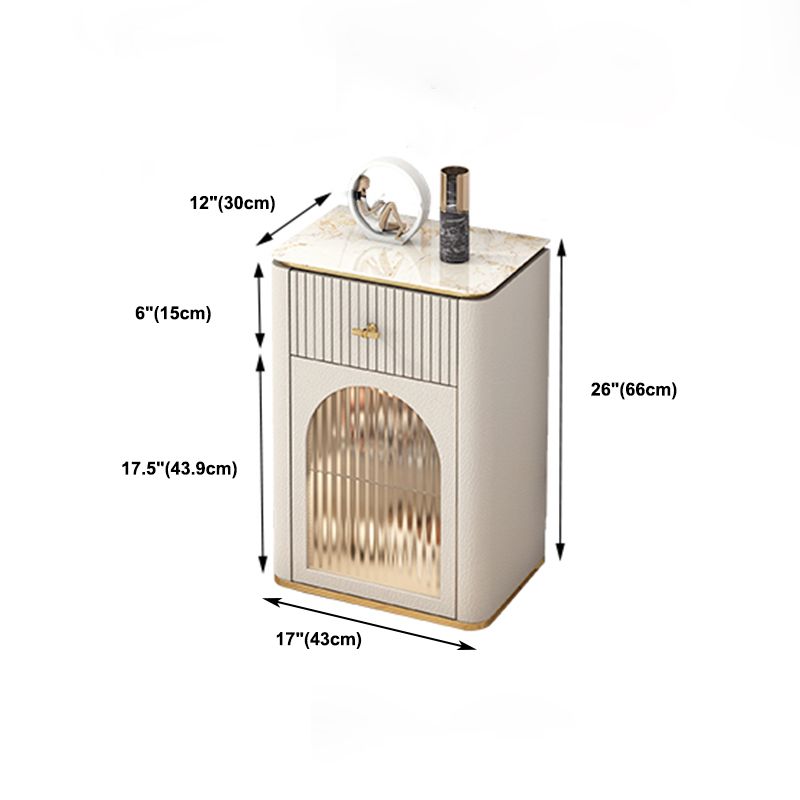 11.7-inch Width Glam Storage Chest Stone Storage Chest Dresser