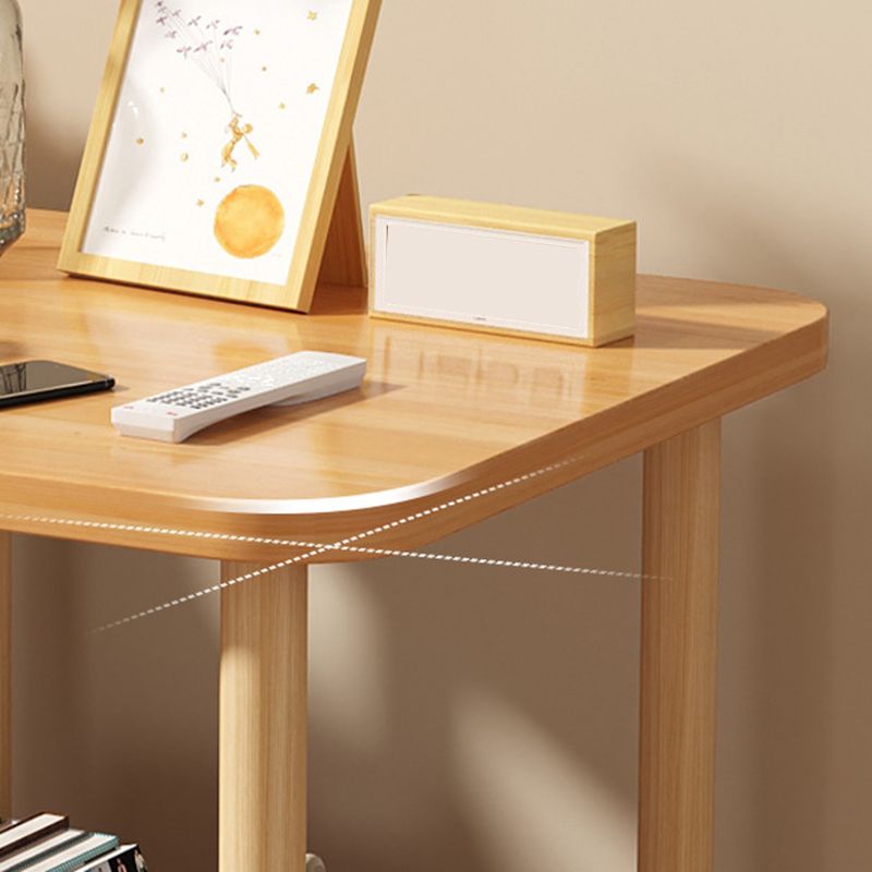 Nordic Square/Round Wood End Table 20.87" H 2-Tier Side Table