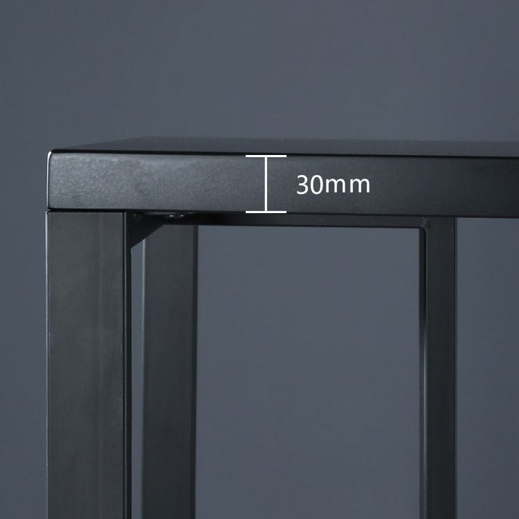 Contemporary Indoor Rectangle Trestle Bar Dining Table with Metal Legs