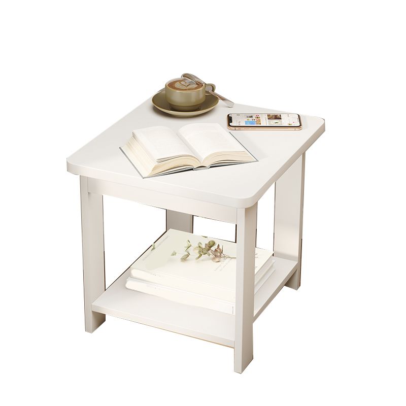 Modern Style Side End Snack Table Wooden with Storage End Table