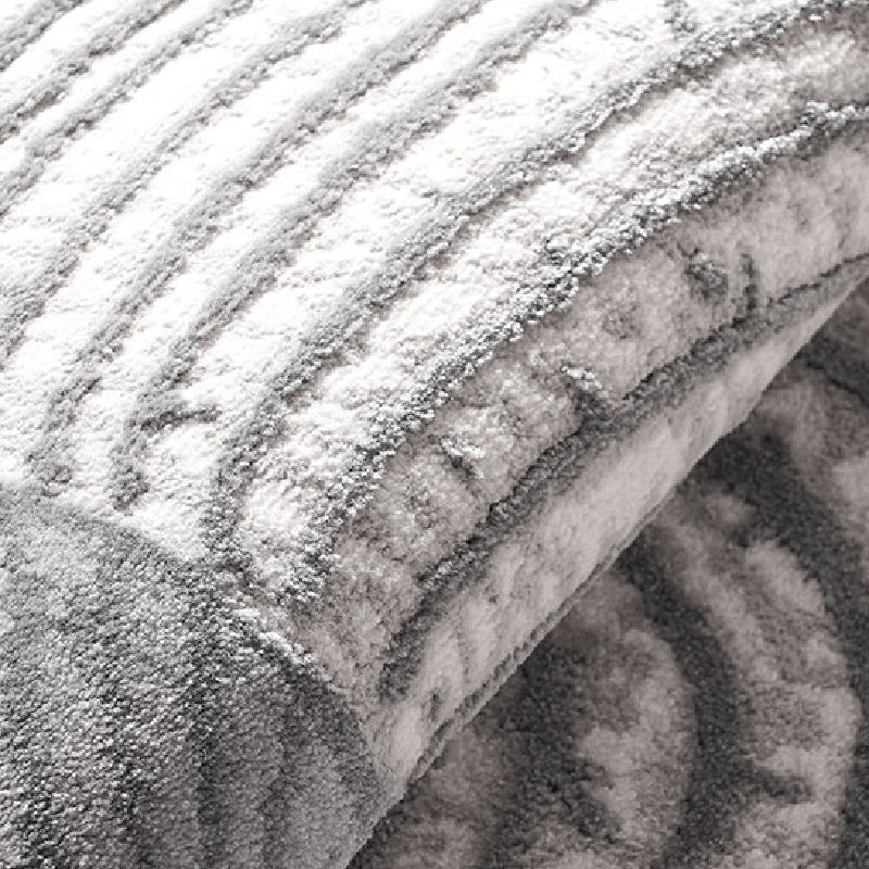 Grey Modern Area Rug Geometric Print Polyester Area Carpet Stain Resistant Rug for Home Decor