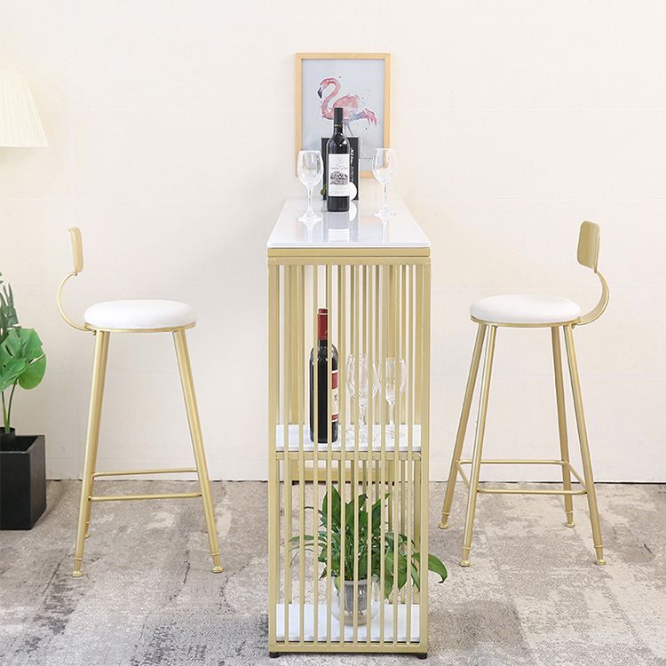 Glam Stone Bar Table Set 1/2/3 Pieces Rectangular Counter Set