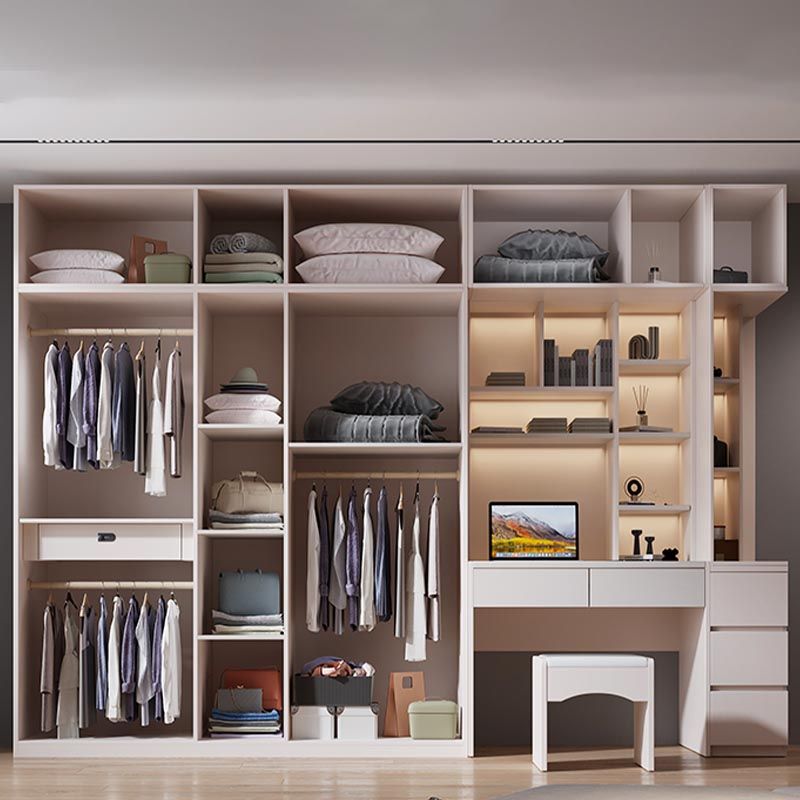 Bedroom Storage Cabinet with Hinged Door Manufactured Wood Modern Cabinet