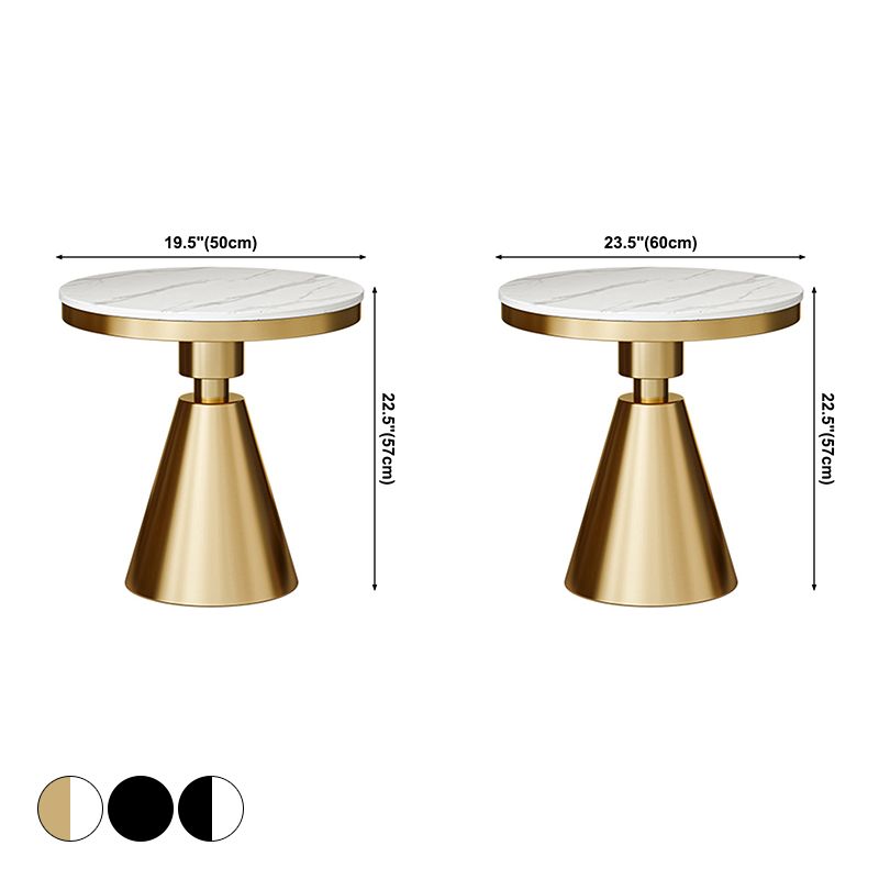 Mesa de comedor de piedra sinterizada de estilo moderno con base de pedestal