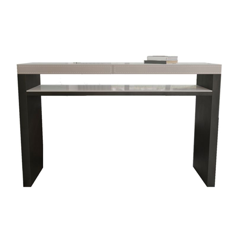 Industrial Counter Height Set 1/2/3 Pcs Stone and Leather Bar Table with Backless Stools