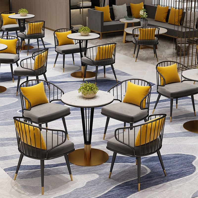 Industrial Kitchen Dining Armchair Windsor Back Side Chair in Black