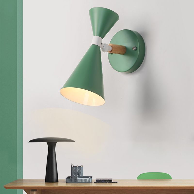 Modern Wall Lights Double Cone-Shaped Wall Sconces Metal 1 Light Sconce Light