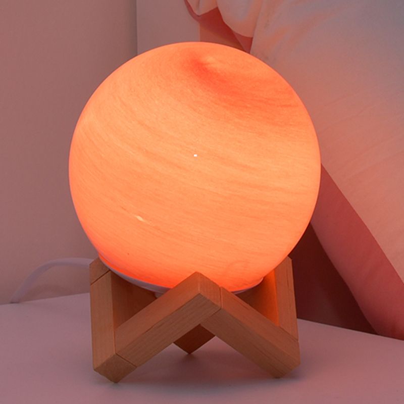 Glass Round Shape Table Lamp Modern Style 1 Light Table Lamp Fixture