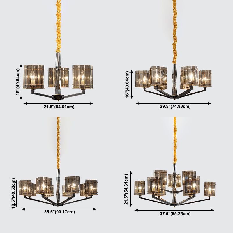 Lámpara de lámpara de lámpara de estilo moderno forma triangular de cristal luz colgante