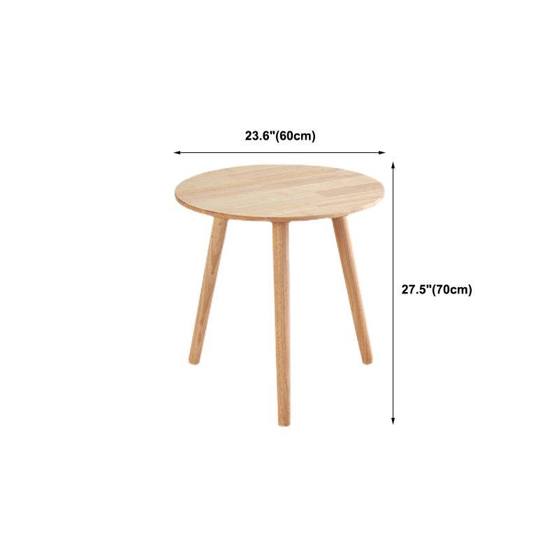 Contemporary Style Side End Table Solid Wood Round Sofa Side Accent Table