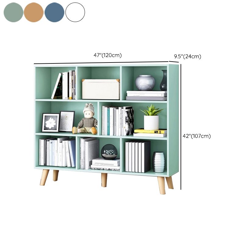 Standard Engineered Wood Bookcase Contemporary Closed Back Bookshelf