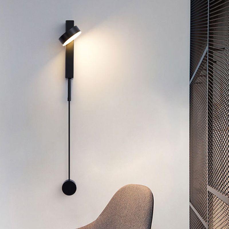 Metal Cylinder Wall Mounted Lamps Modern Style 1 Light Wall Lighting Fixtures