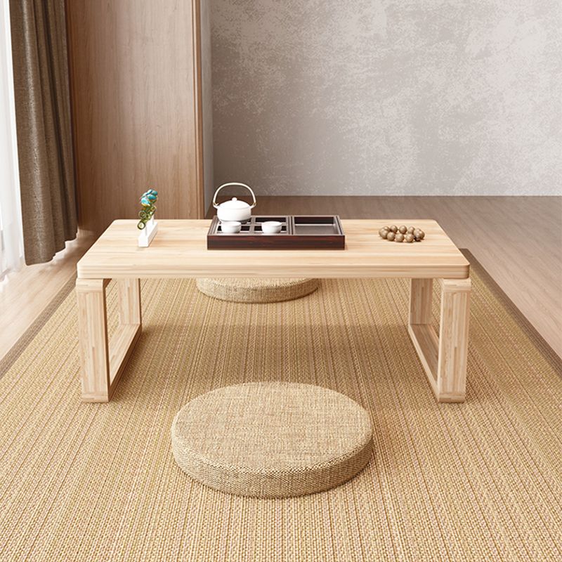 Sled Wooden Coffee Table Nordic Rectangular Single Cocktail Table, 15.75" D x 15.75" H
