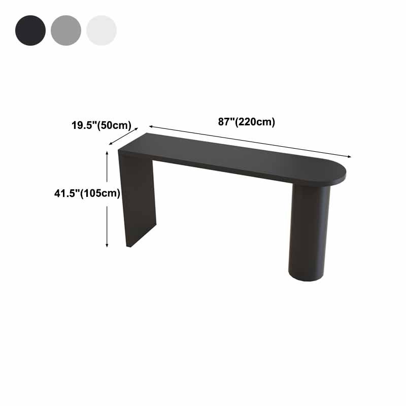 42-inch Height Cocktail Bar Table Industrial Style Wood Rounded Corners Top Bar Table