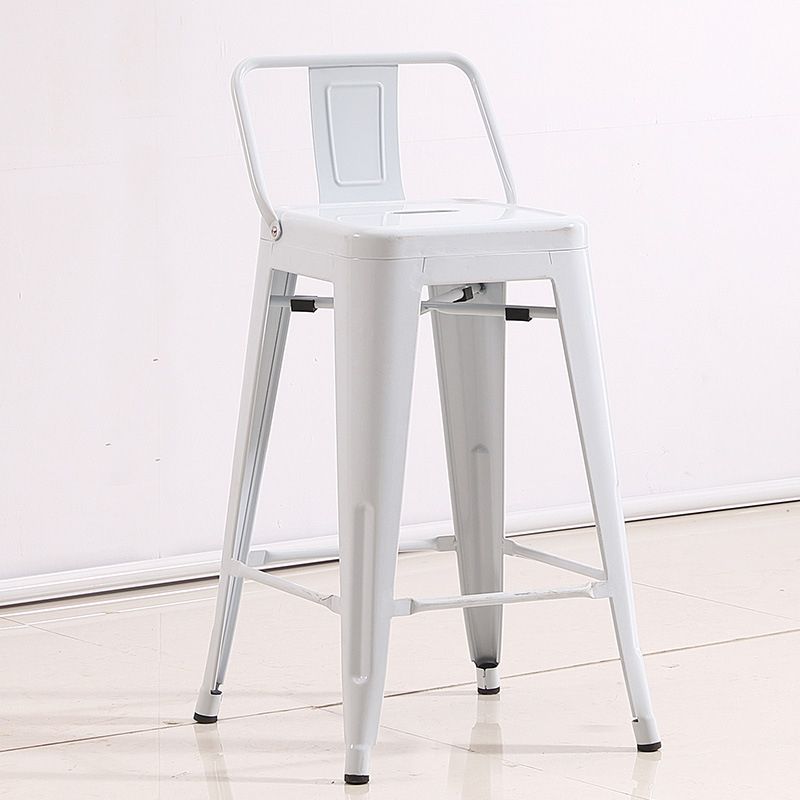 Industrial Low Back Counter Stool Metal Counter Height Stools for Kitchen
