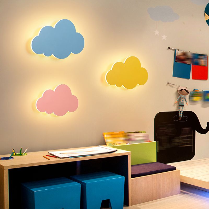 1 Light Cloud Wall Sconce Modern Style Metal Wall Lighting for Bedroom