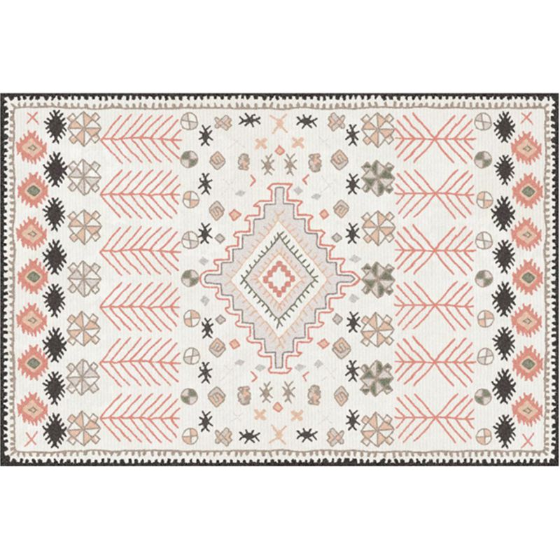 Synthétique à imprimé géométrique multi-couleurs Synthétique Bohemia Tapis résistant Animal Friendly non glissez le tapis pour le salon