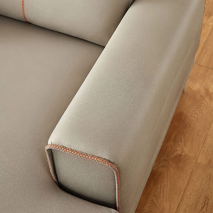 Sectional Sofa with Cushion Back 68.11" Wide Faux leather Stain-Resistant