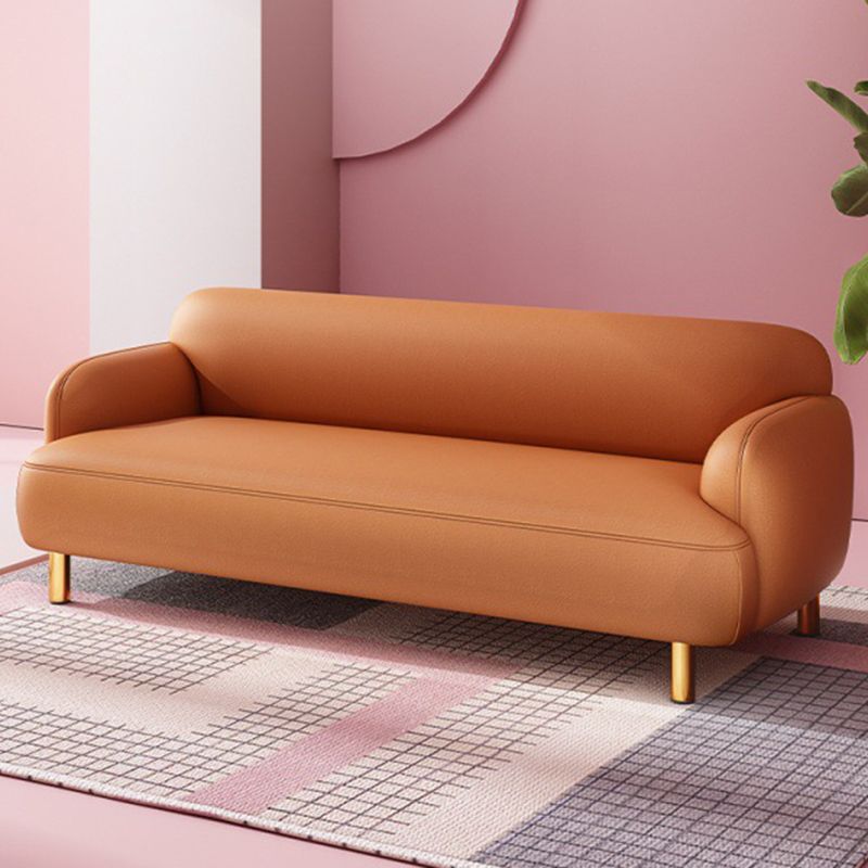 Scandinavian Recessed Arm Sofa Tight Back Settee for Living Room