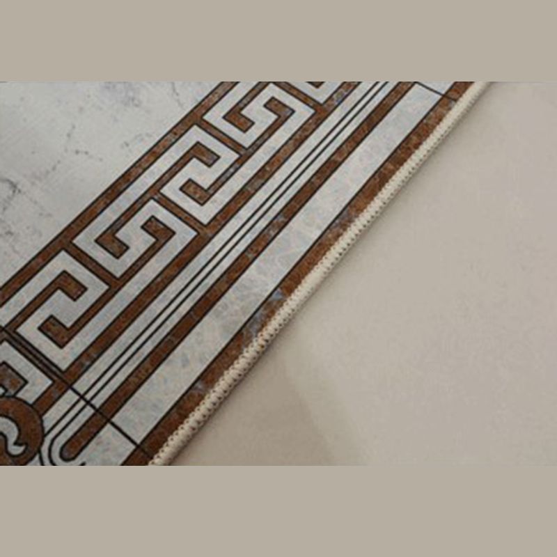 Trendy Marble Surface Print Rug Contemporary Creative Area Rug Polyester Friendly Washable Carpet for Home Decoration
