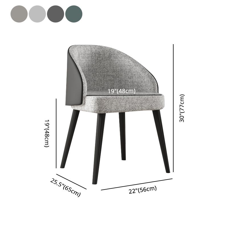 Silla de comedor de madera moderna, sillas laterales tapizadas sin brazos para uso doméstico