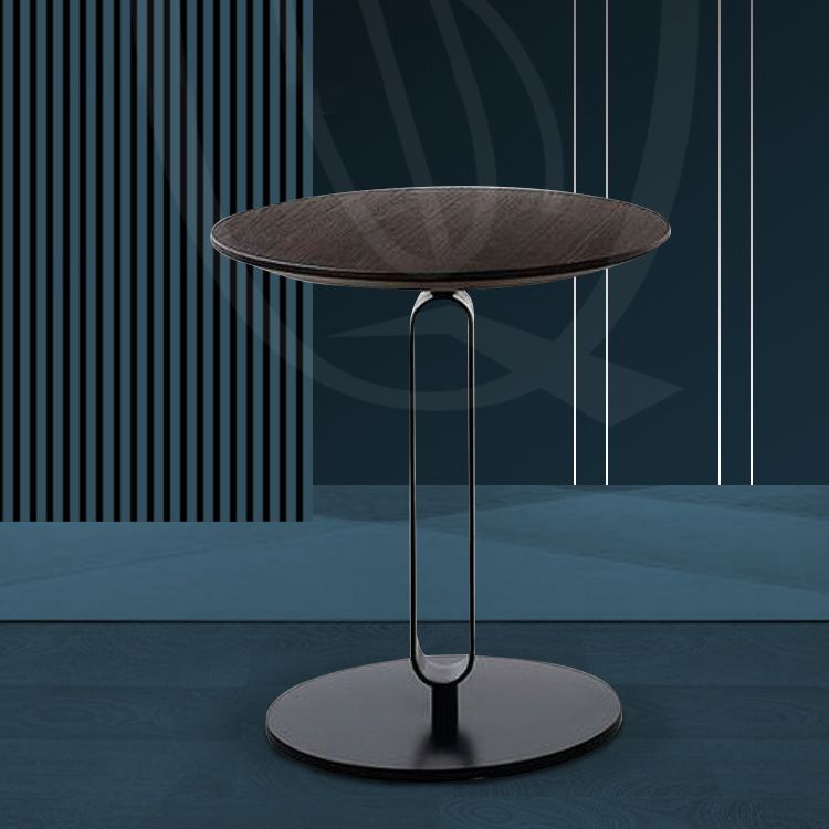 Round Pedestal Base Base Design Solid Wood Table Nordic Style Side Table