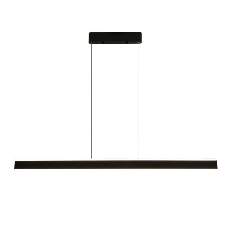 Minimalism Linear LED Hanging Pendant Lights in Black for Dining Room