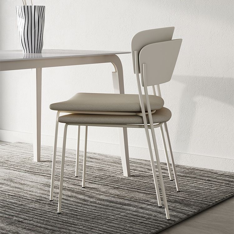 Modern Style 1/2/5/7/9 Pieces Dining Room Table Rectangle Stone Furniture in White