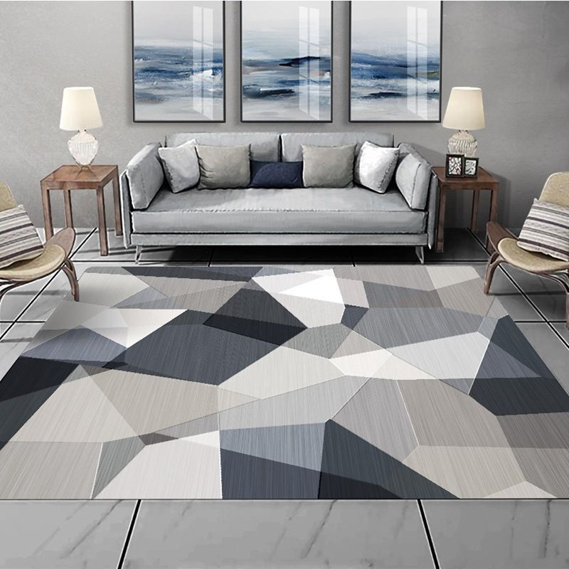 Tapis relaxant multicolore polypropylène Geo Imprimé tapis intérieur anti-glissement