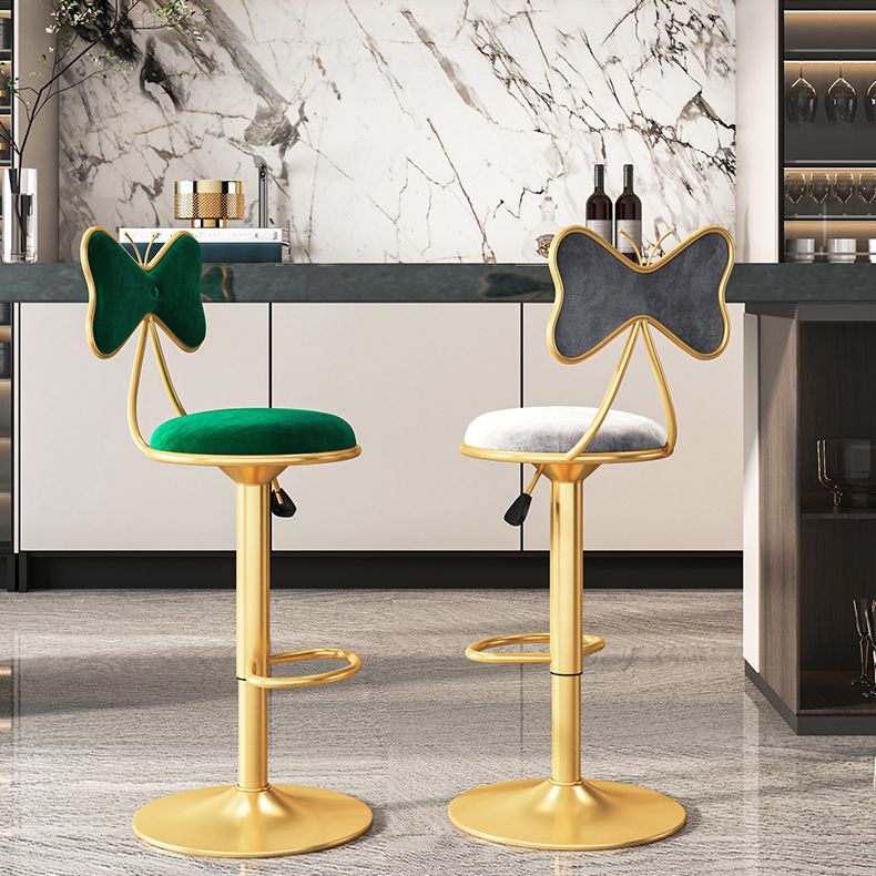 Scandinavian Style Adjustable Height Stools for Home Upholstered Bar Stools