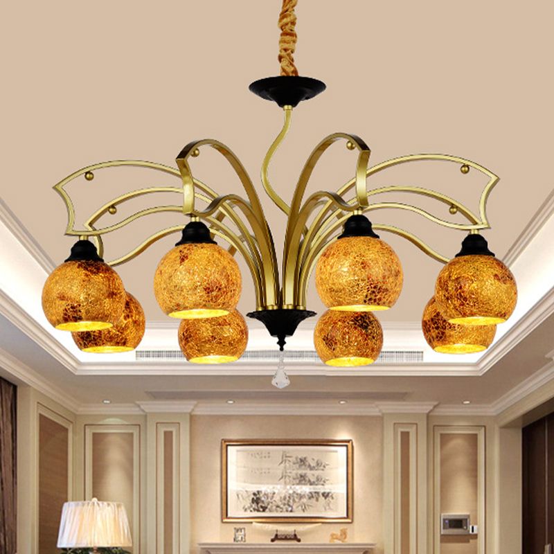 Tiffany Globe Chandelier 3/6/8 LUMILES ÉCLAINEMENT PRENDANT ART TOWING