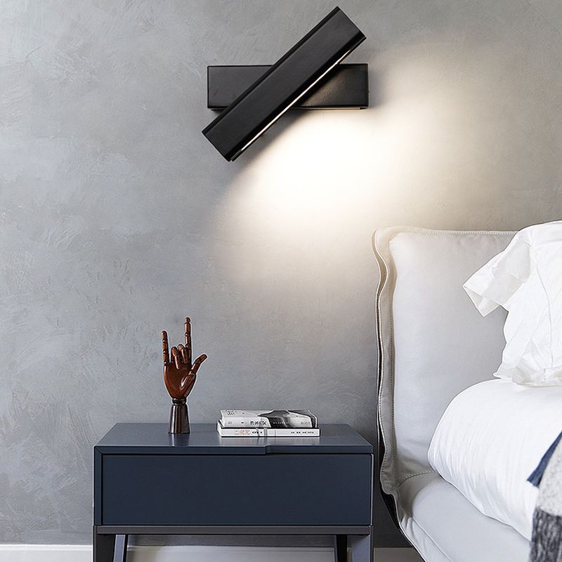 White/Black Single Modern Bathroom Vanity Light LED Wooden Bath Bar