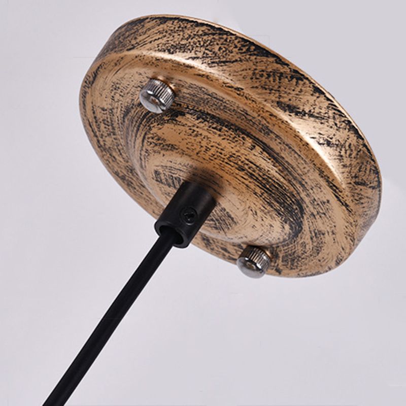 1 Light Dome Light Light Metal Industrial Metal Light con cordón colgante para restaurante