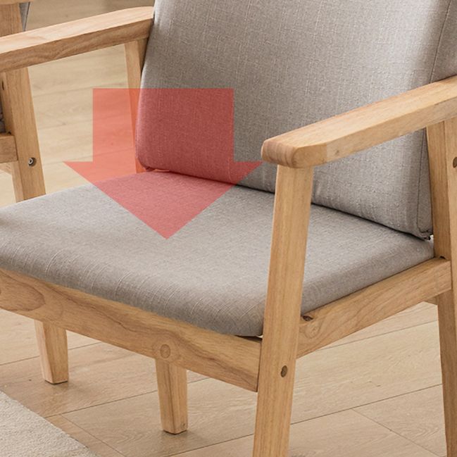 Chaise contemporaine en bois d'hévéa à dossier solide, chaise de salle à manger en bois au fini mat avec pieds naturels