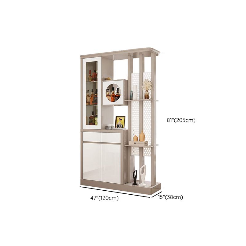 Contemporary Wooden Cabinet Solid Color Accent Cabinet with Drawer and Door