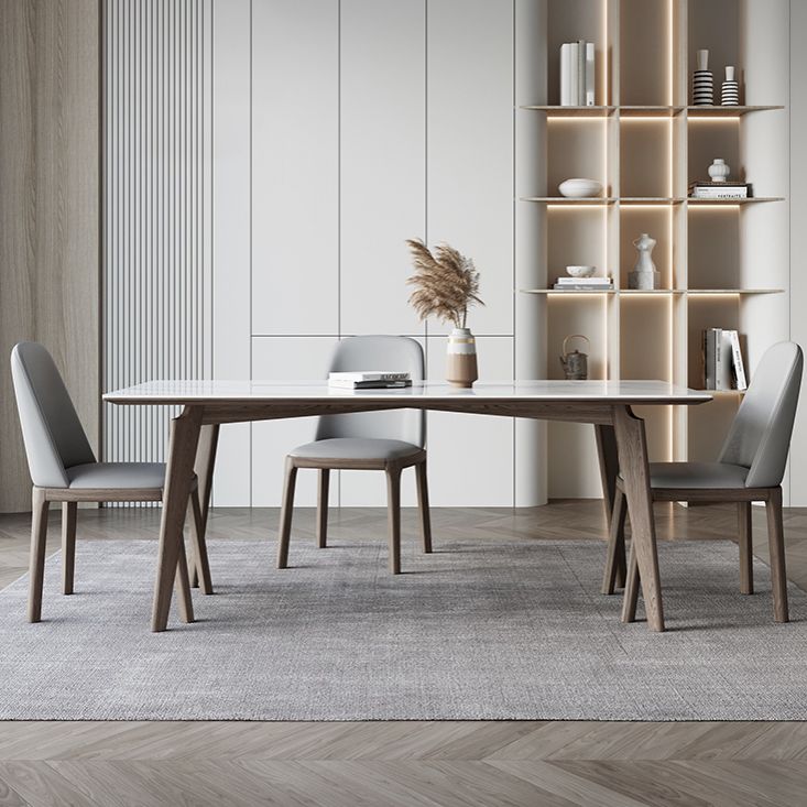 Modern Rectangle Sintered Stone Top Dining Set 1/4/5/7 Pieces Dining Table with Chairs