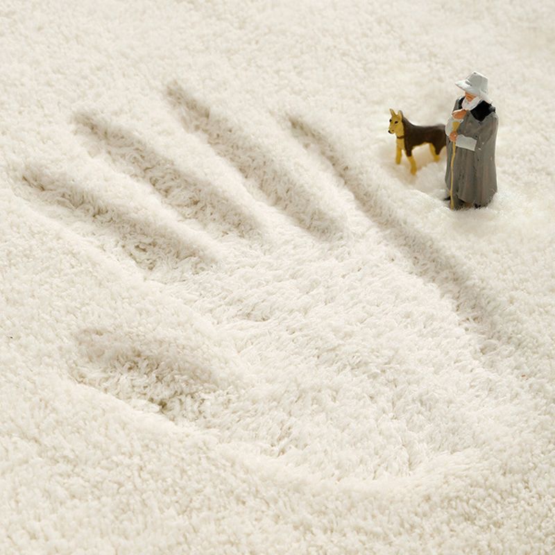 Orange Casual Rug Polyester Flower Rug Non-Slip Backing Rug for Home Decor