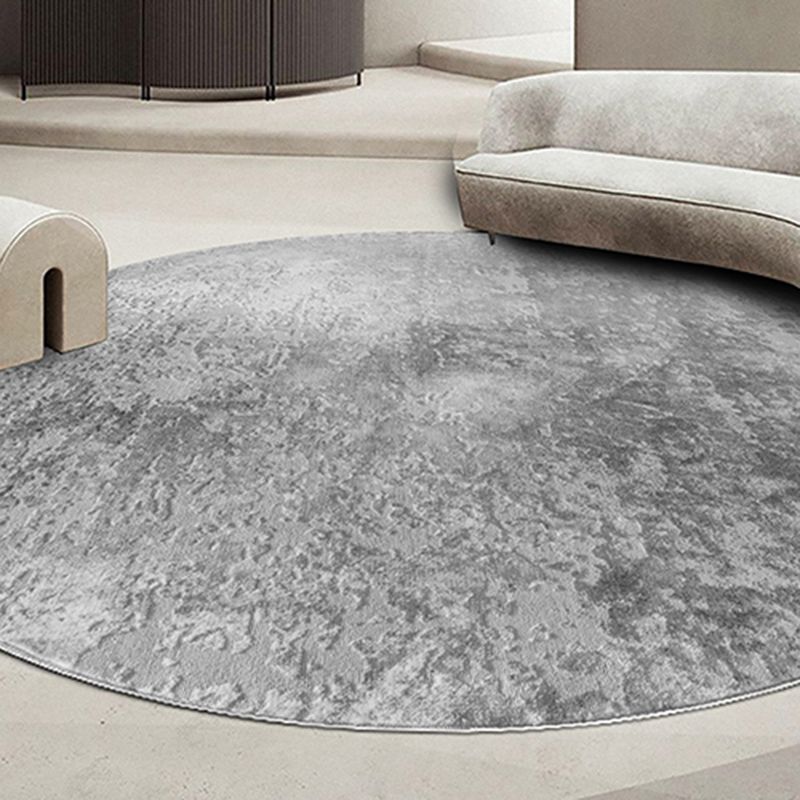 Stylish Grey Modern Area Rug Polyester Rug Easy Care Washable Carpet for Home Decor