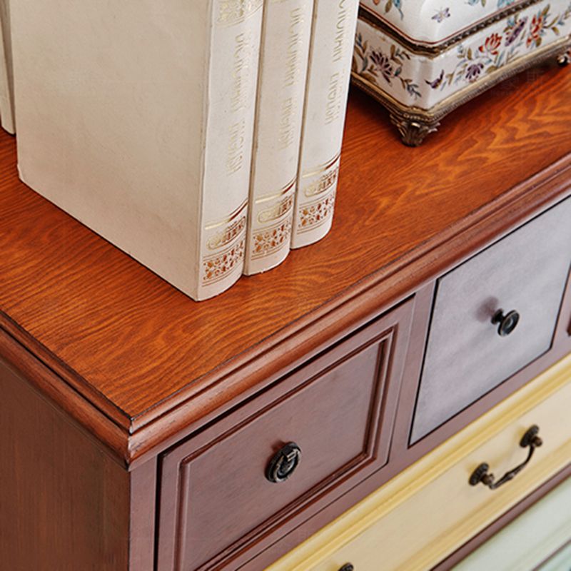 Nautical Bedroom Chest Solid Wood 16"Wide Storage Chest with Drawers