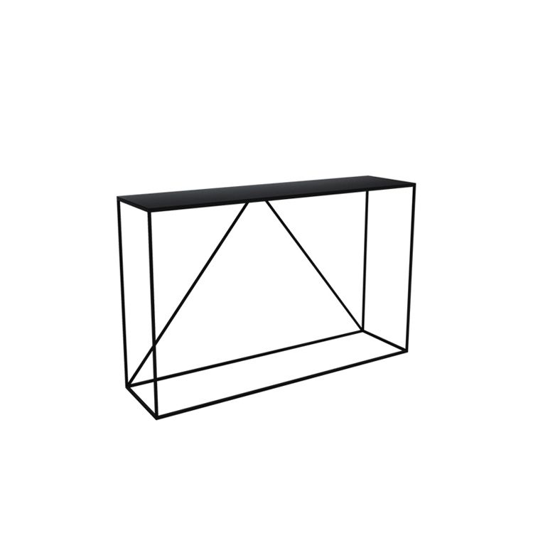 Contemporary Console Table Metal Rectangle Accent Table for Hall
