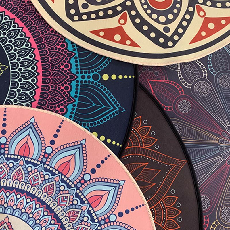 Alfombra de sala de estar elegante alfombra de área de poliéster de patrón antiguo