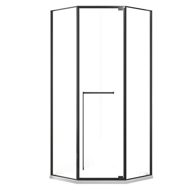 Neo-Angle Tempered Glass Shower Enclosure with Double Door Handles