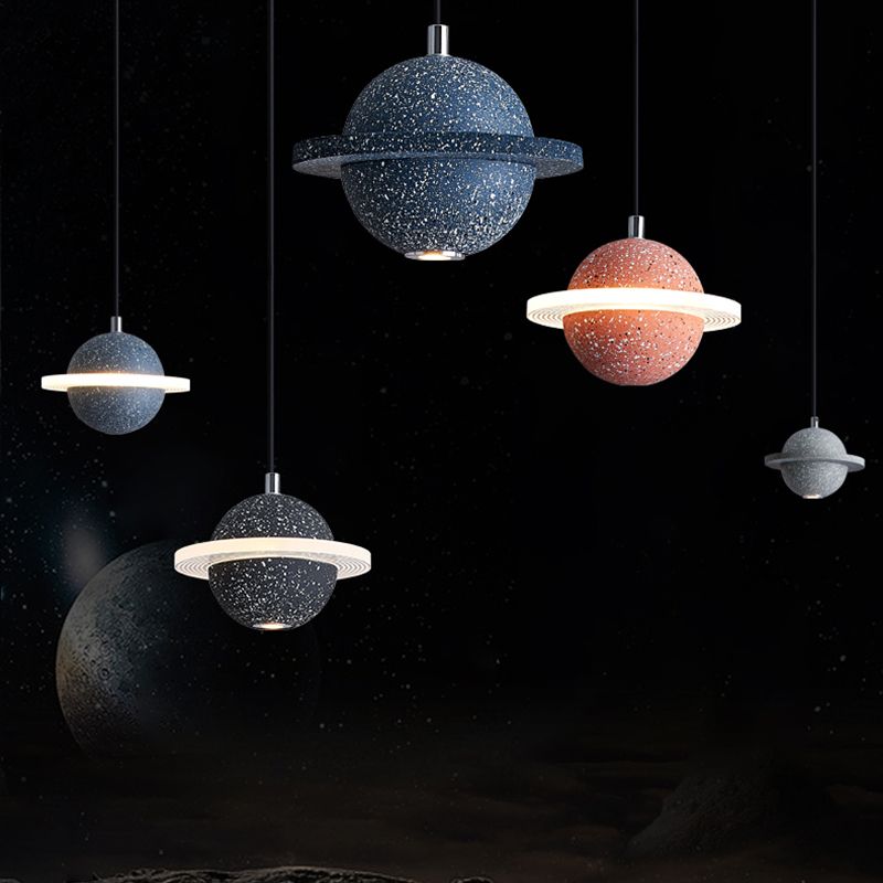 Modern Style Spherical Shape Pendant Lighting Stone Pendant Light for Bedroom