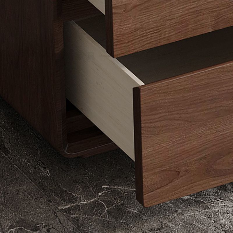 Modernism Horizontal Double Dresser Wood Storage Dresser for Home