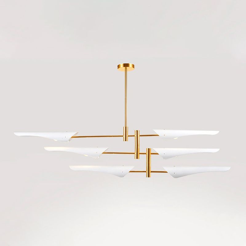 Luz de lámpara de ráfaga metálica Luz de colgante posmoderno Partido para sala de estar para sala de estar