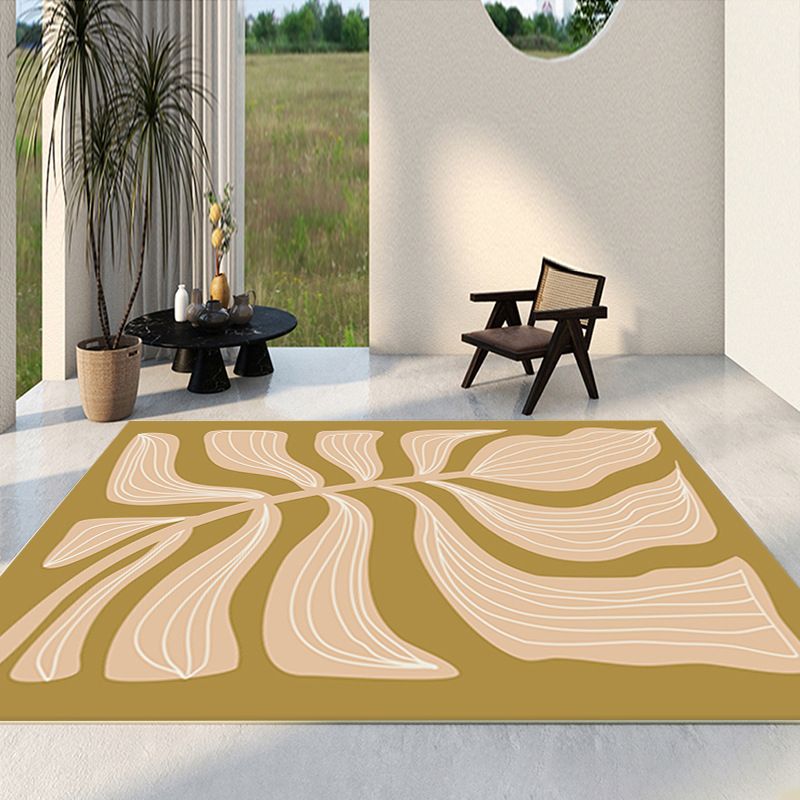Modern Orange Rug Pattern Graphic Rug Washable Indoor Rug for Home Decor