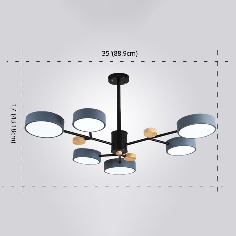 3 marcia Dimming legno+lampada lampadina di ferro con tonalità acrilica moderna semplicità LED LED Light per sala da pranzo