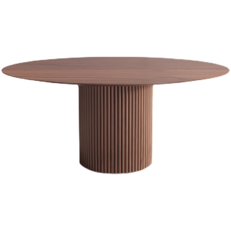 Solid Wood Home Dining Table Modern Round Dining Room Table with Pedestal Base